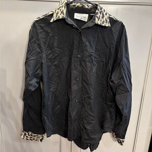 Vintage Opal by Lorraine Wardy western animal print button down L